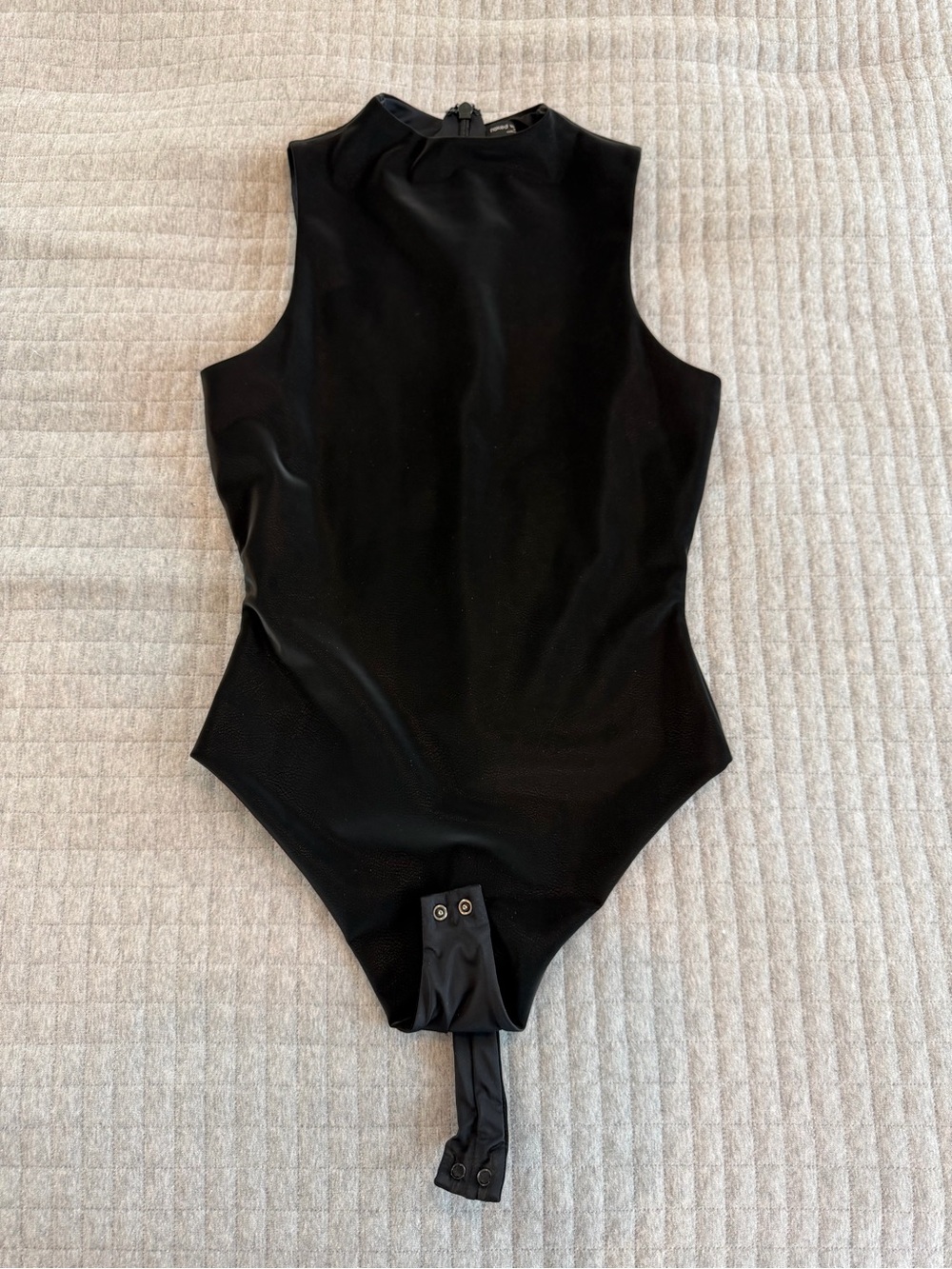Naked Wardrobe Black Mock Neck Sleeveless Bodysuit
